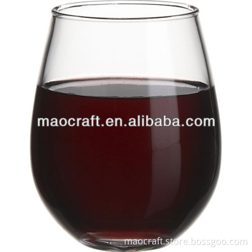 plastic stemless wine glass